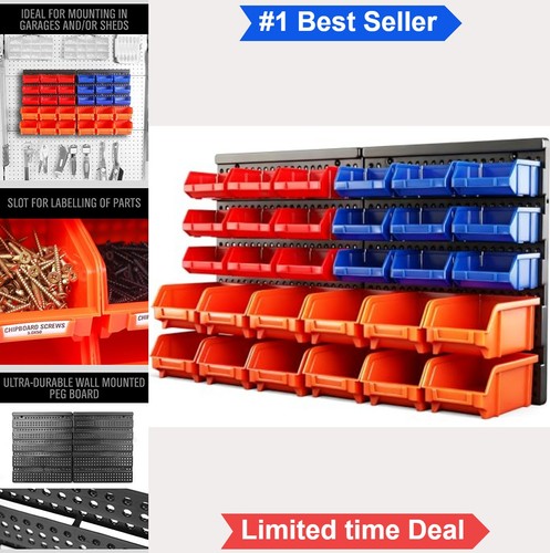 Wall mounted storage bins - bins, 30