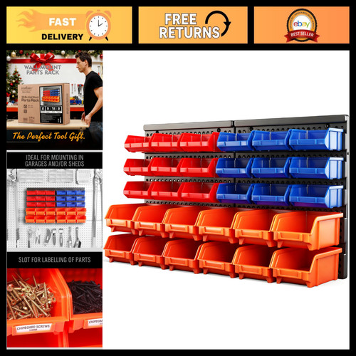 Wall mounted storage bins - mounted,
