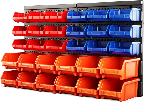 Wall mounted storage bins - wall,