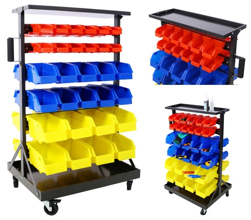 Tier rolling bin rack - 6-tier, rack,